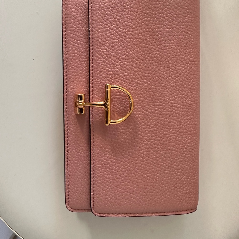 Gucci Pink Leather Shoulder Bag with Gold Hardware